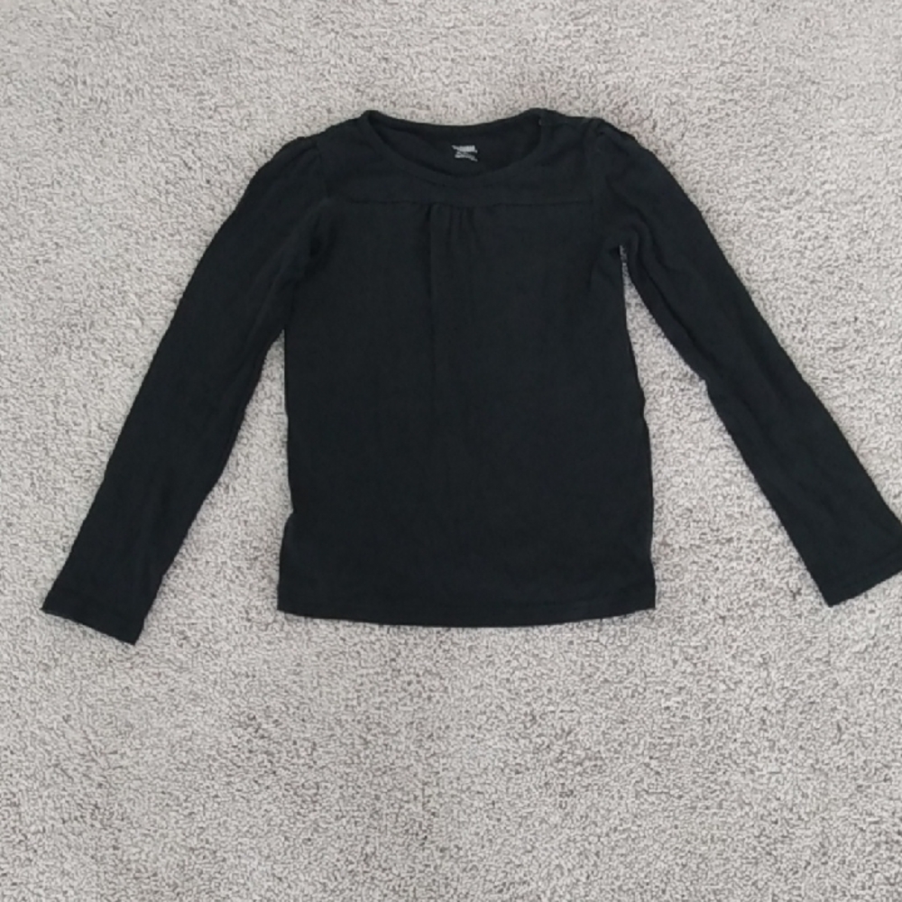Kids Long-Sleeve Black Top - Classic Everyday Tee